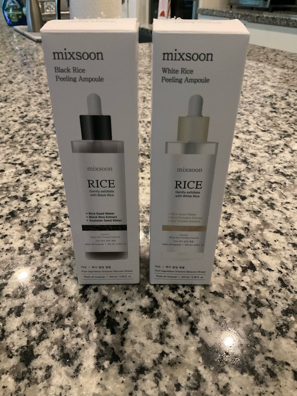 Mixsoon Rice Peeling Ampoule Duo Set- Black & White Rice Exfoliating Serums